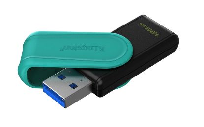 Kingston DTXS/128GB 128GB Portable USB 3.2 Gen1 DataTraveler ExodiaS (Black/Turquoise) Flash Bellek  resmi