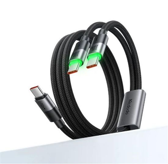 MCDODO CA-6740 2-in-1 KABLO 100 W TYPE-C TYPE-C+TYPE-C 1.5 M SİYAH KABLO resmi