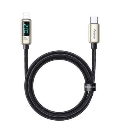 MCDODO CA-8811 20W DİJİTAL GÖSTERGELİ TYPE-C TO LİGHTNİNG PD DATA-ŞARJ KABLOSU-GÜMÜŞ resmi