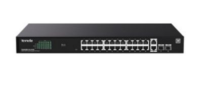 Tenda TEG2228P-24-410W 24 Port 10/100/1000 + 2 Port SFP + 2 Port Uplink Cloud Yönetilebilir resmi