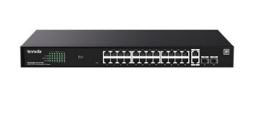 Tenda TEG2228P-24-410W 24 Port 10/100/1000 + 2 Port SFP + 2 Port Uplink Cloud Yönetilebilir resmi
