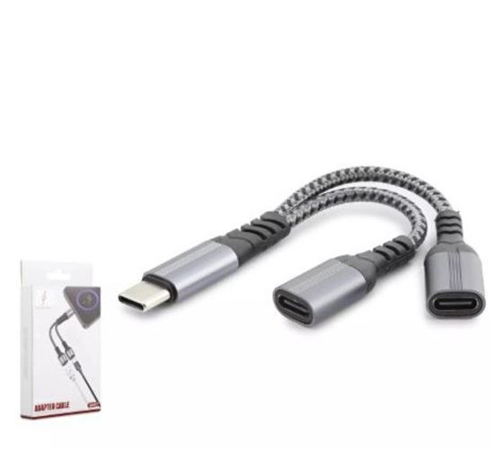 Hadron Gj-017 Type-C To 2*Type-C F Kablo Car Şarj 100W Siyah resmi