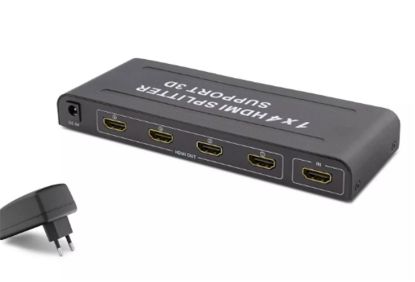 Hadron Hdx1294 4 Port Hdmi Splitter 1.4V 1080P 3D 1*In 4*Out Siyah (Giriş 1xHDMI/Çıkış 4 xHDMI) resmi