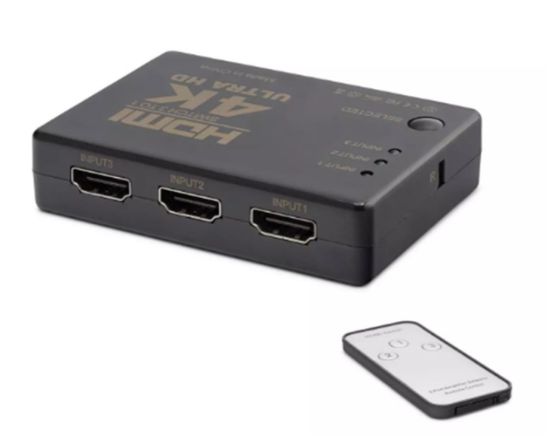 Hadron Hdx1308 3 port Hdmi Switch 3Giriş 1Çıkış 4K Kumandalı  resmi