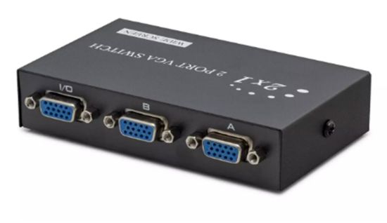 Hadron Hdx1280 2 Port Vga Switch 54Mhz 2Giriş 1Çıkış Butonlu Geçiş  resmi