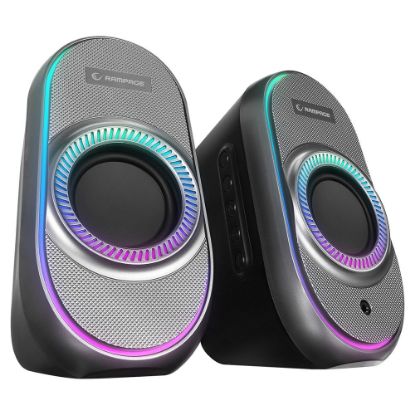 Rampage RMS-X3 2.0 6W Bluetooth Özellikli Siyah Multimedia RGB Işıklı Gaming USB Speaker resmi