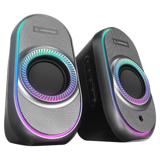 Rampage RMS-X3 2.0 6W Bluetooth Özellikli Siyah Multimedia RGB Işıklı Gaming USB Speaker resmi