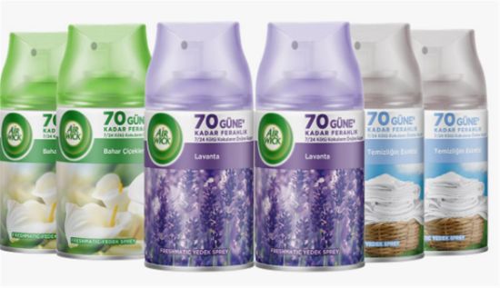 Airwick 250ml 6lı / Bahar Çiçekleri Esinti Oda Kokusu Sprey Makina Yedek Spreyi resmi
