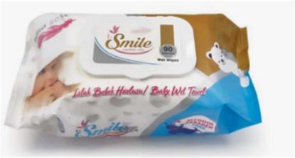 Smile 90LI Islak Mendil (Alcohol&Paraben Free) (Islak Bebek Havlusu) resmi