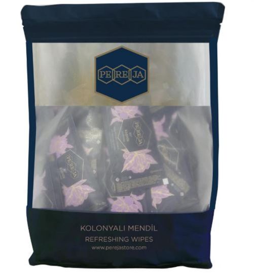 Pereja Kaşmir Kolonyalı Mendil 7x12 50li  resmi