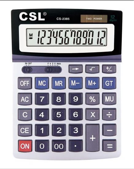 CSL CS-2385 12 Hane Masa Tipi Oynar Başlıklı Hesap Makinesi resmi