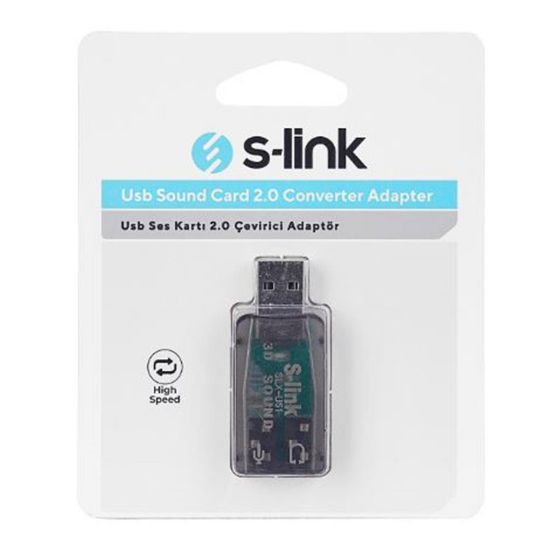 S-link SLX-U51 Usb Ses Kartı 2.0 Çevirici Adaptör resmi