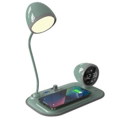 S-link SL-CW21 Yeşil Telefon Uyumlu Fast Şarj 15W Ayarlanabilir Led Işıklı  Masa Lambası resmi