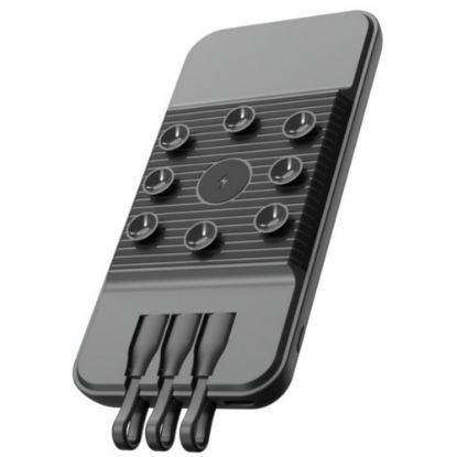 SnapMax SNP-3007 10.000 mah Siyah Vantuzlu Kablosuz ve 3in1 Kablolu Powerbank  resmi