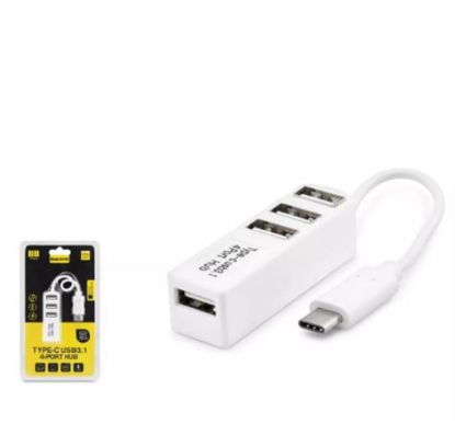 Hadron Hdx7015 Type-C Hub 4*Usb Beyaz (Telefon Uyumlu) resmi