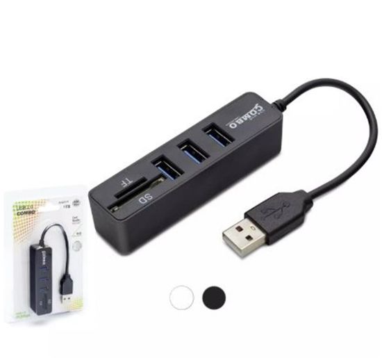 Hadron Hdx7009 Usb Hub Combo 3*Usb + Sd + Tf Siyah resmi