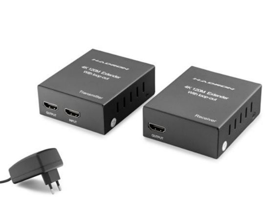Hadron Hdx1368 120M Hdmi Extender Loop Out 4K  Siyah resmi
