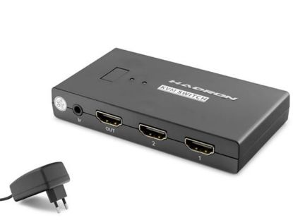 Hadron Hdx1373 2 Port + 4*  Hdmi Kvm Switch Usb Hdmi Kablolu Siyah resmi