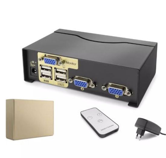 Hadron Hdx1380 2 Port Vga Kvm Switch  Uzaktan kumandalı resmi