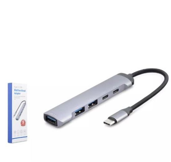 Hadron Hdx7041 Type-C Hub 5*Usb Gri resmi
