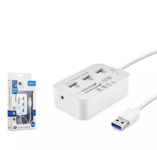 Hadron Hdx7028 Usb3.0 Hub Combo 3*Usb3.0 + Ms + Sd + M2 + Tf 20Cm Beyaz resmi