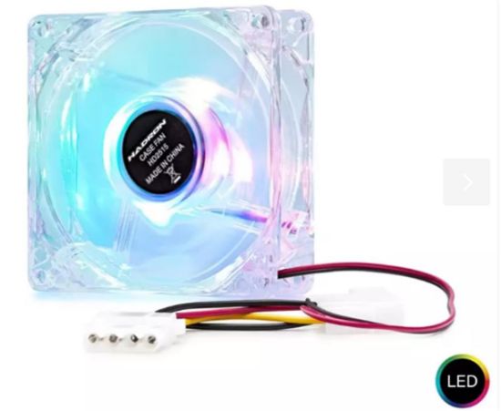 Hadron Hdx1516 8Cm Kasa Fanı 4Pin Led Transparent resmi