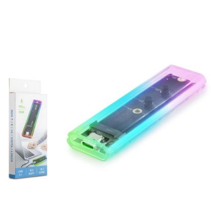 Hadron Hdx1770 Ssd Kutu Type-C3.1 Nvme + Ngff M2 10Gbps Rgb Transparent resmi