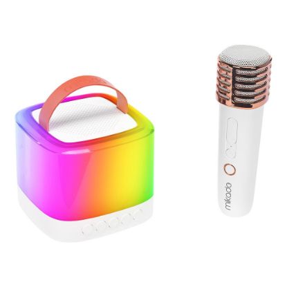 Mikado MD-27BT Naos Krem USB+TF+Bluetooth  Wireless Karaoke Mikrofonlu 5W 800mAh Taşınabilir Speaker resmi