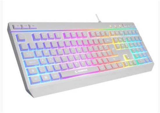 Rampage KM-R57  Beyaz RGB Aydınlatmalı Q Oyuncu Multmedia Klavye ve 12800 DPI Mouse Gaming Set resmi