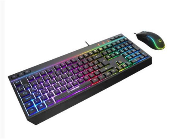 Rampage KM-R57  Siyah RGB Aydınlatmalı Q Oyuncu Multmedia Klavye ve 12800 DPI Mouse Gaming Set resmi