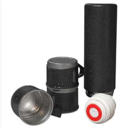 Hytech HY-TM11 Mat Siyah 500ML Iç 304 Dış 201 3’lü Paslanmaz Çelik Termos Kupa/Bardak Seti resmi