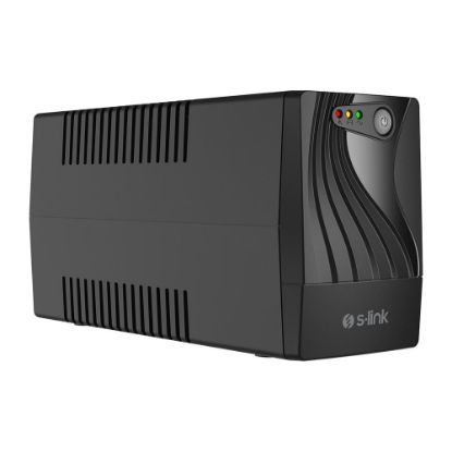 S-link MIGHT U80 800VA UPS 12V9Ah*1 480W Siyah Line-Interactive Kesintisiz UPS Güç Kaynağı resmi