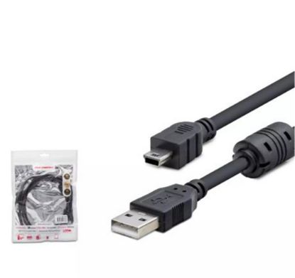 Hadron Hdx7538 1.5M Usb Mini V3/5Pin To Usb Kablo  Siyah resmi