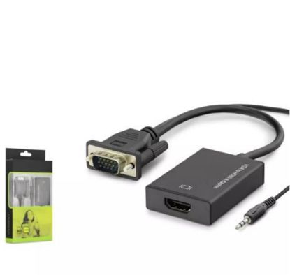Hadron Hdx7794 Vga To Hdmi F Çevirici + Audio 1080P Siyah resmi