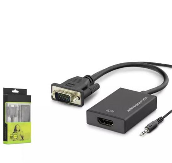 Hadron Hdx7794 Vga To Hdmi F Çevirici + Audio 1080P Siyah resmi
