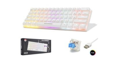 Hadron G508B Kablolu Oyuncu Mini Klavye Mekanik Blue Switch Rgb Q Beyaz resmi
