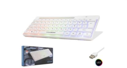 Hadron Hdx2608 Kablolu Oyuncu Mini Klavye Led Q Beyaz resmi