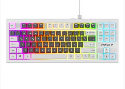 Everest KB-98 SILENT TKL Gri Mavi/Beyaz Rainbow Q Membrane Klavye resmi