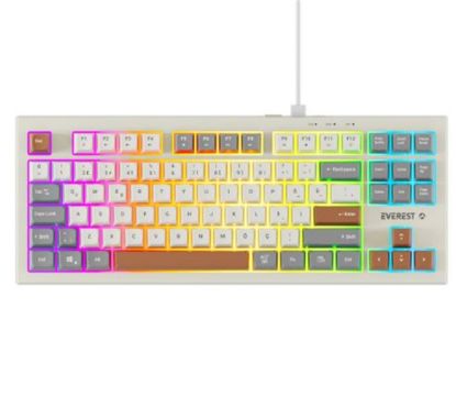 Everest KB-98 SILENT TKL Gri/Gri Mavi/Kahve Rainbow Q Membrane Klavye resmi