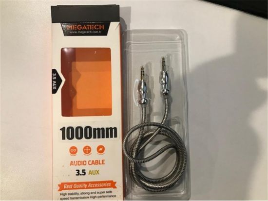 Elba Elb23 1Mt Aux Stereo To Stereo Örgülü Kablo Siyah resmi