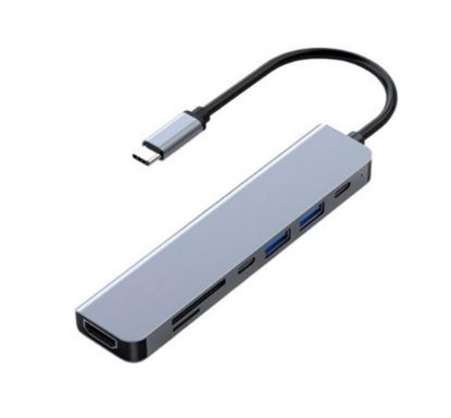 FRISBY FA-7684C Type-c -7in1 USB-C+HDMI +SD/TF+USB3,0+PD+USB-C resmi