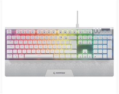 Rampage Carbon Beyaz RGB Q Gaming Oyuncu Klavye Bilek Destekli Red Switch resmi
