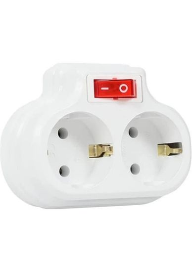 Mutlusan Topraklı 2lİ Anahtarlı Topraklı Fiş, Priz  001 170 0330 07 0000 resmi