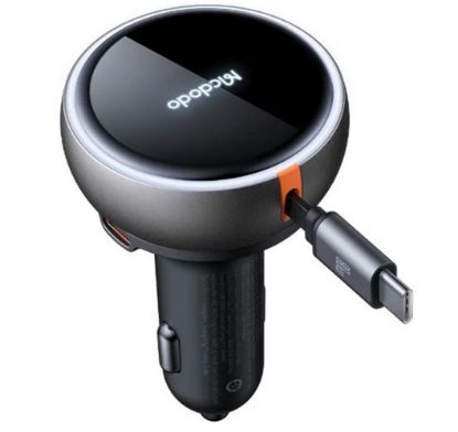 MCDODO CC-4850 80W USB-C Geri çekilebilir kablo Hızlı araç şarj cihazı resmi