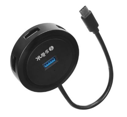 S-link SW-U340 4 Port Usb 3.0 Gri Type-C Hub resmi