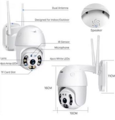 Apronx APX-WP70 3mp 2.8mm 8 LED Wifi Ptz Kamera resmi
