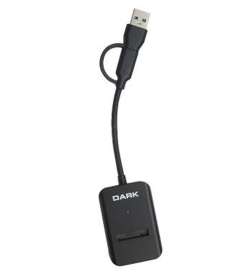 Dark USB-A + USB-C 10- M Key M.2 NVMe SSD Taşınabilir  Disk Yerleştirme Adaptörü DK-AC-DSEM3 resmi