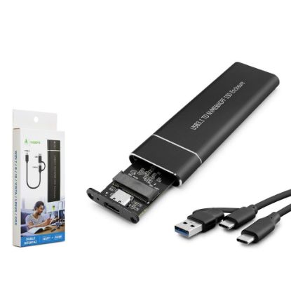 Hadron Hdx1769 Ssd Kutu Type-C3.1 + Usb3.0 Nvme M2 Chip Jms581D Siyah resmi