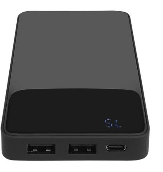 S-link P107 10000mAh Type-C 10W Siyah Gizli LED Taşınabilir Pil Şarj Cihazı Powerbank resmi