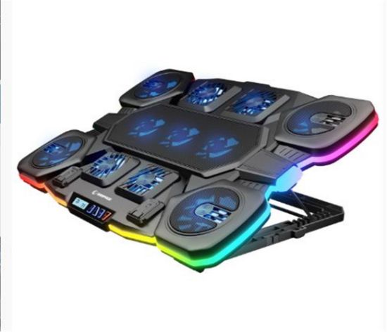 Rampage S50 RGB Işıklı 11 Fanlı LCD Göstergeli 1 Type C 1 Usb Girişli Notebook Soğutucu resmi